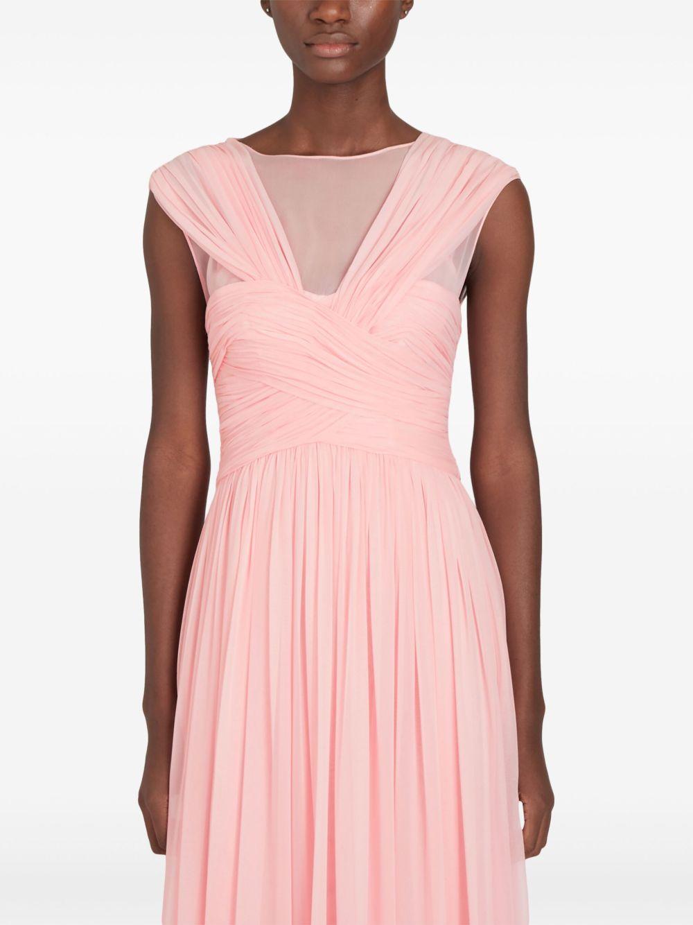 wrapped silk georgette dress Product Image