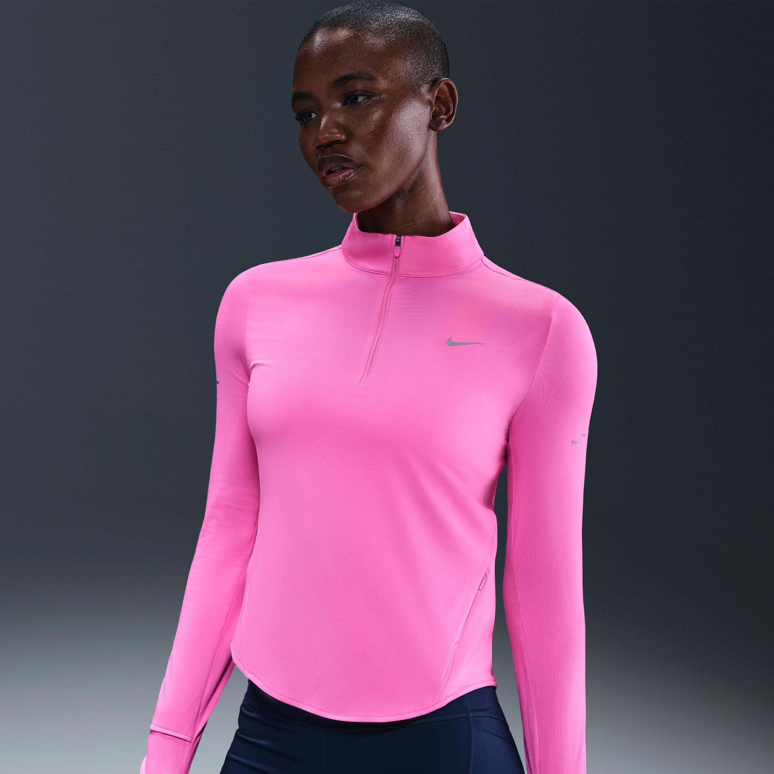 Nike Womens Swift Dri-FIT UV 1/4-Zip Running Top | HQ0499-036 Product Image