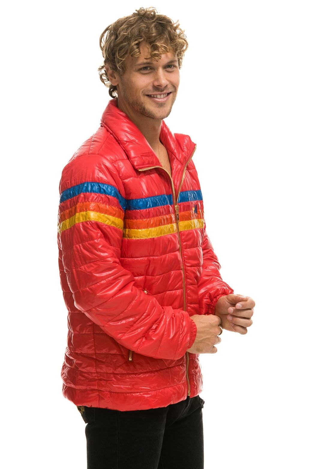 4 STRIPE TRAVELER JACKET - GLOSSY CHERRY Male Product Image