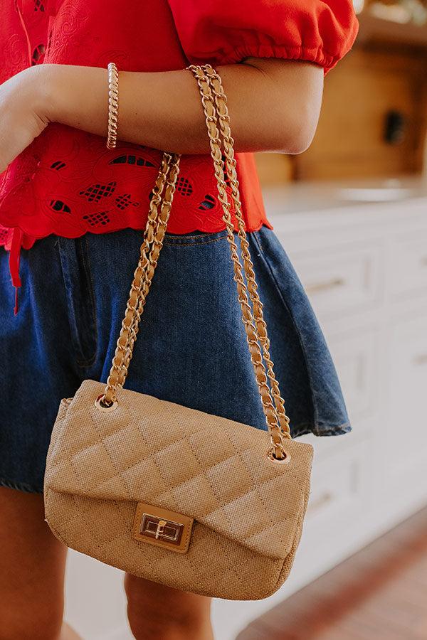 Daisy Woven Purse in Khaki Product Image