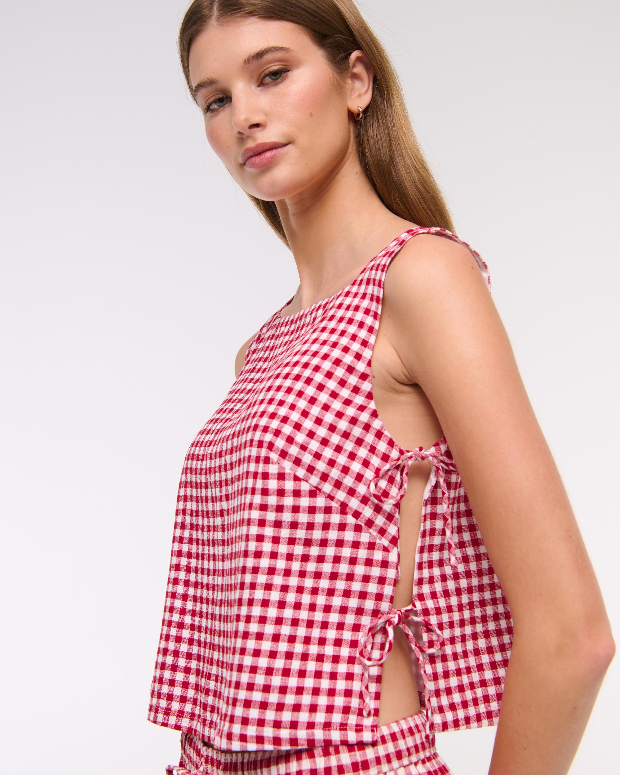 Apron Linen-Blend Set Top Product Image