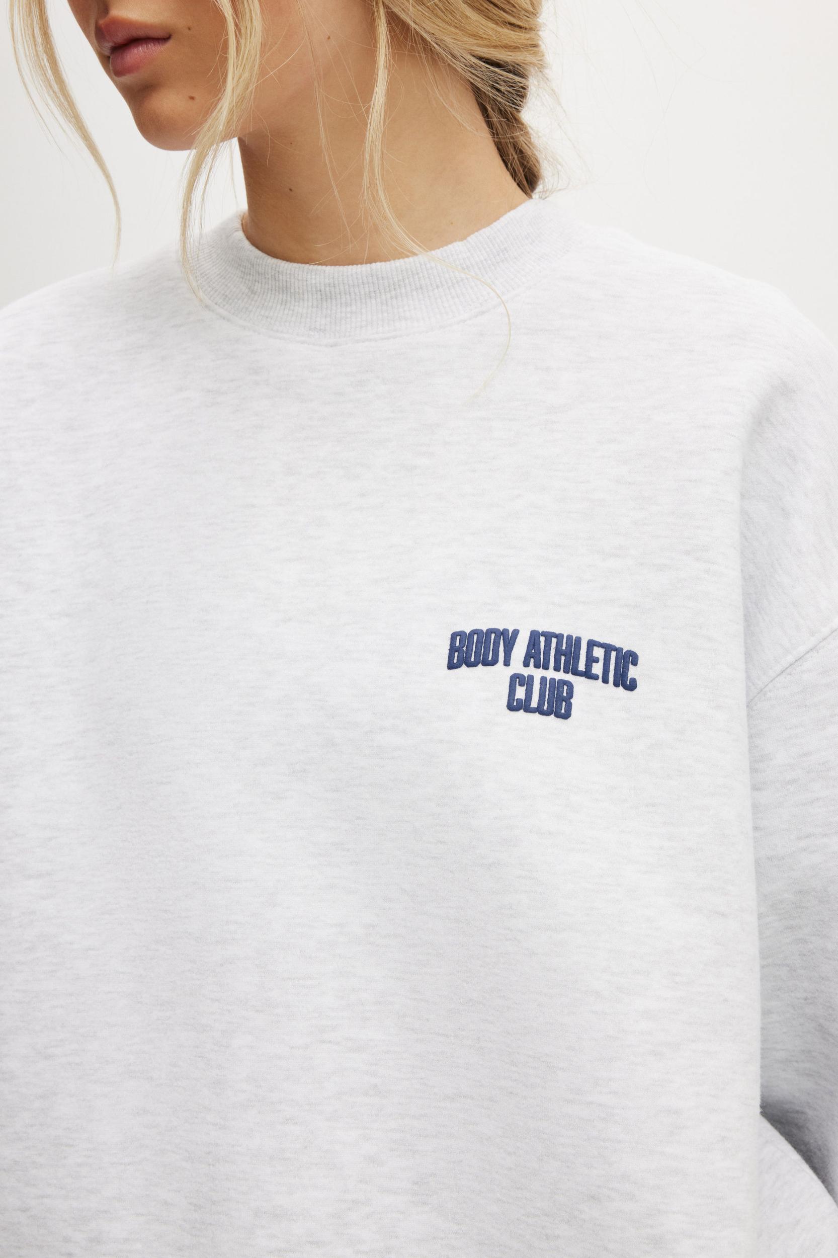 Plush Graphic Crew Sweatshirt Product Image