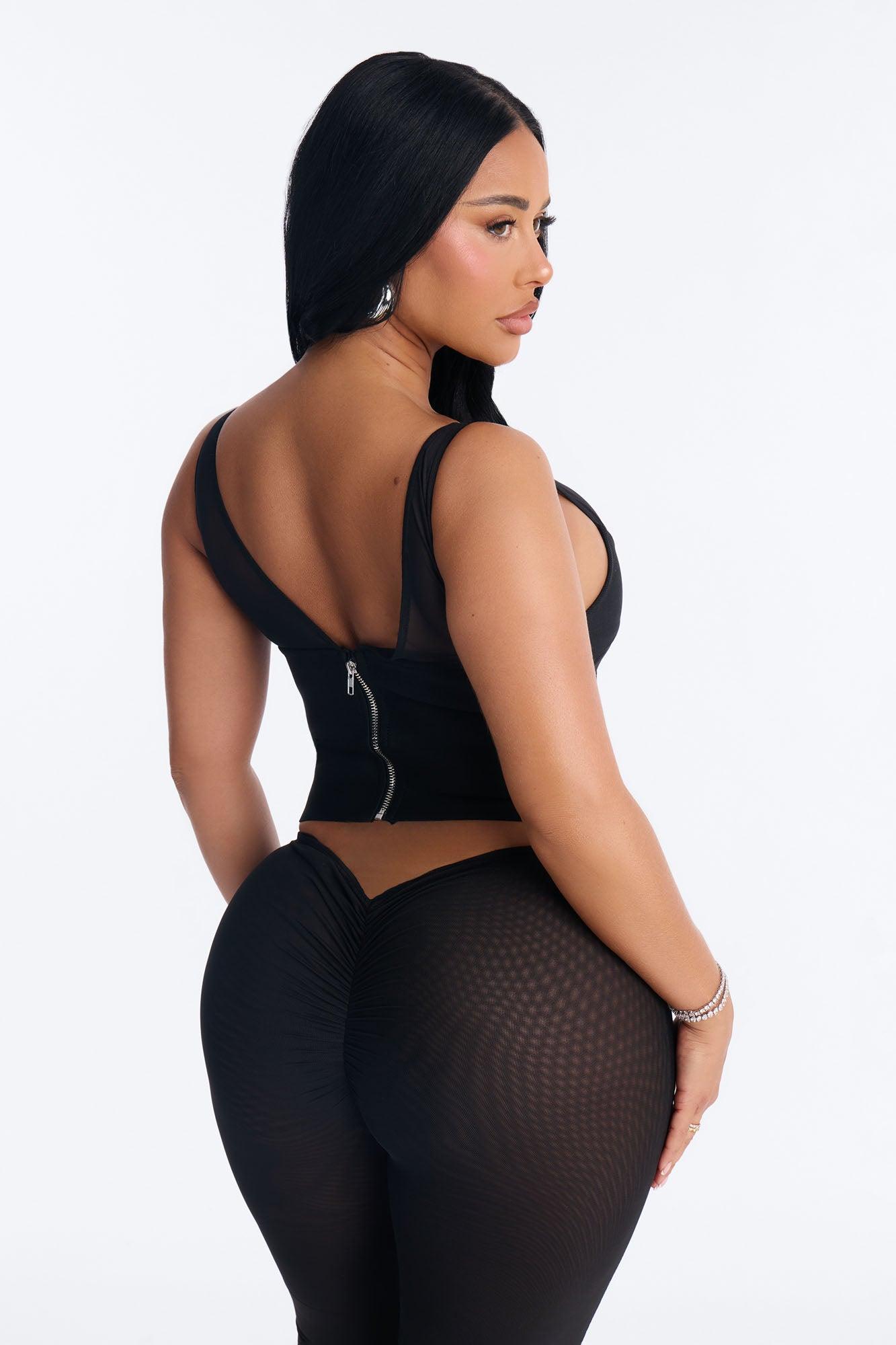 Koko Bandage Cut Out Tank Top - Black Female Product Image