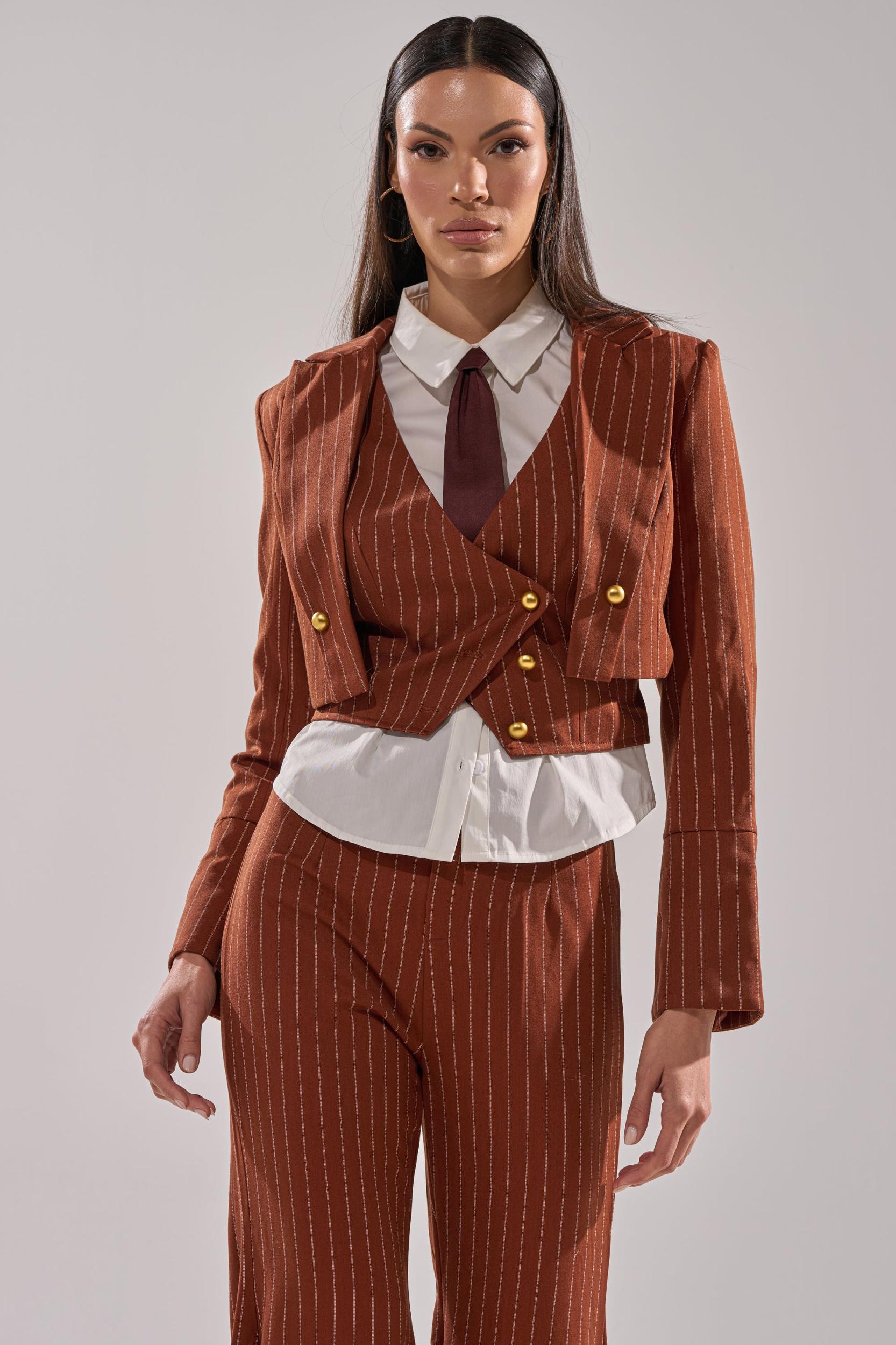 BUSINESS FIRST STRIPE BLAZER Product Image
