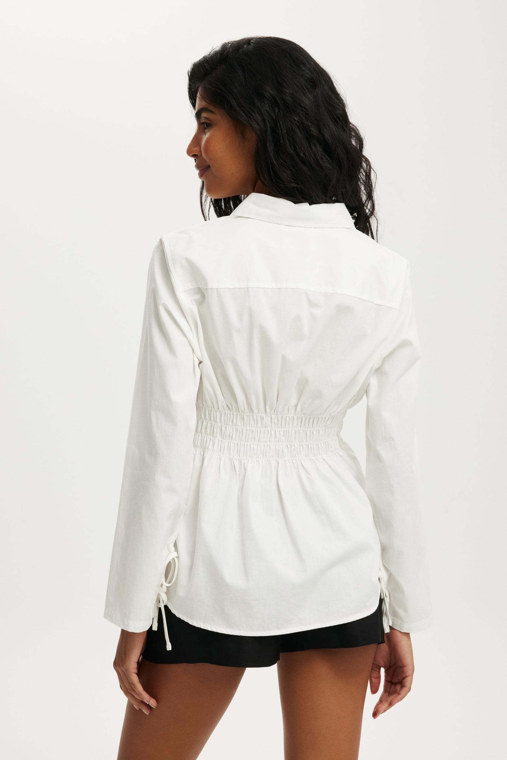 Gathered Long Sleeve Shirt Product Image