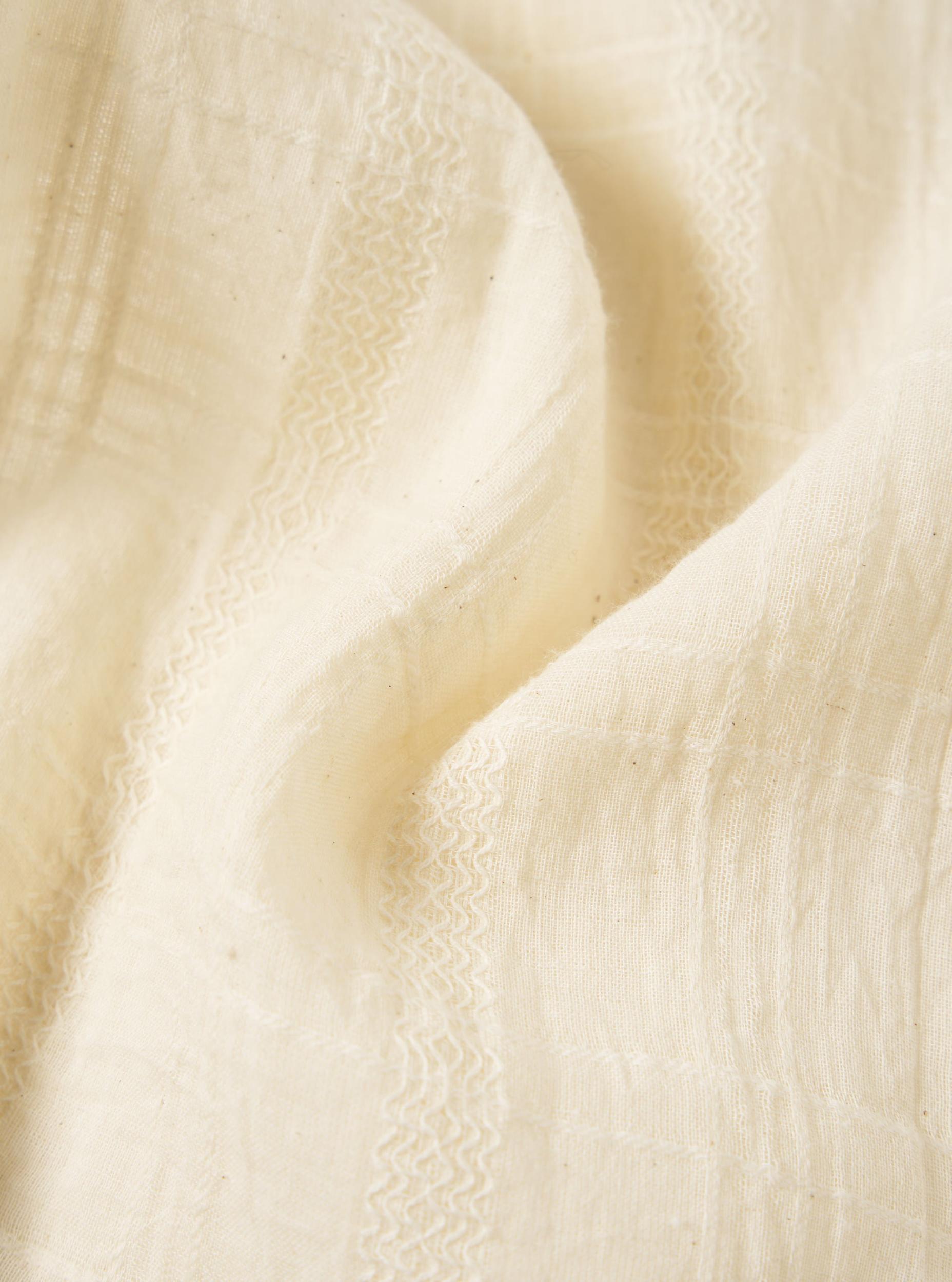 Universal Works Work Shirt in Ecru Acapulco Weave Product Image