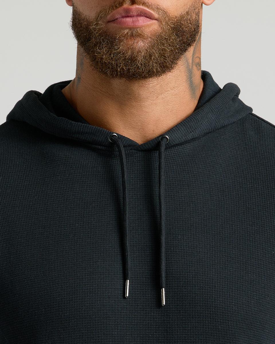 Black Waffle Hoodie Product Image