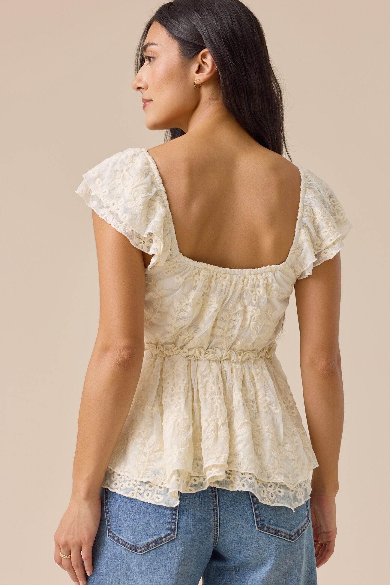 Madeline Embroidered Babydoll Top Product Image