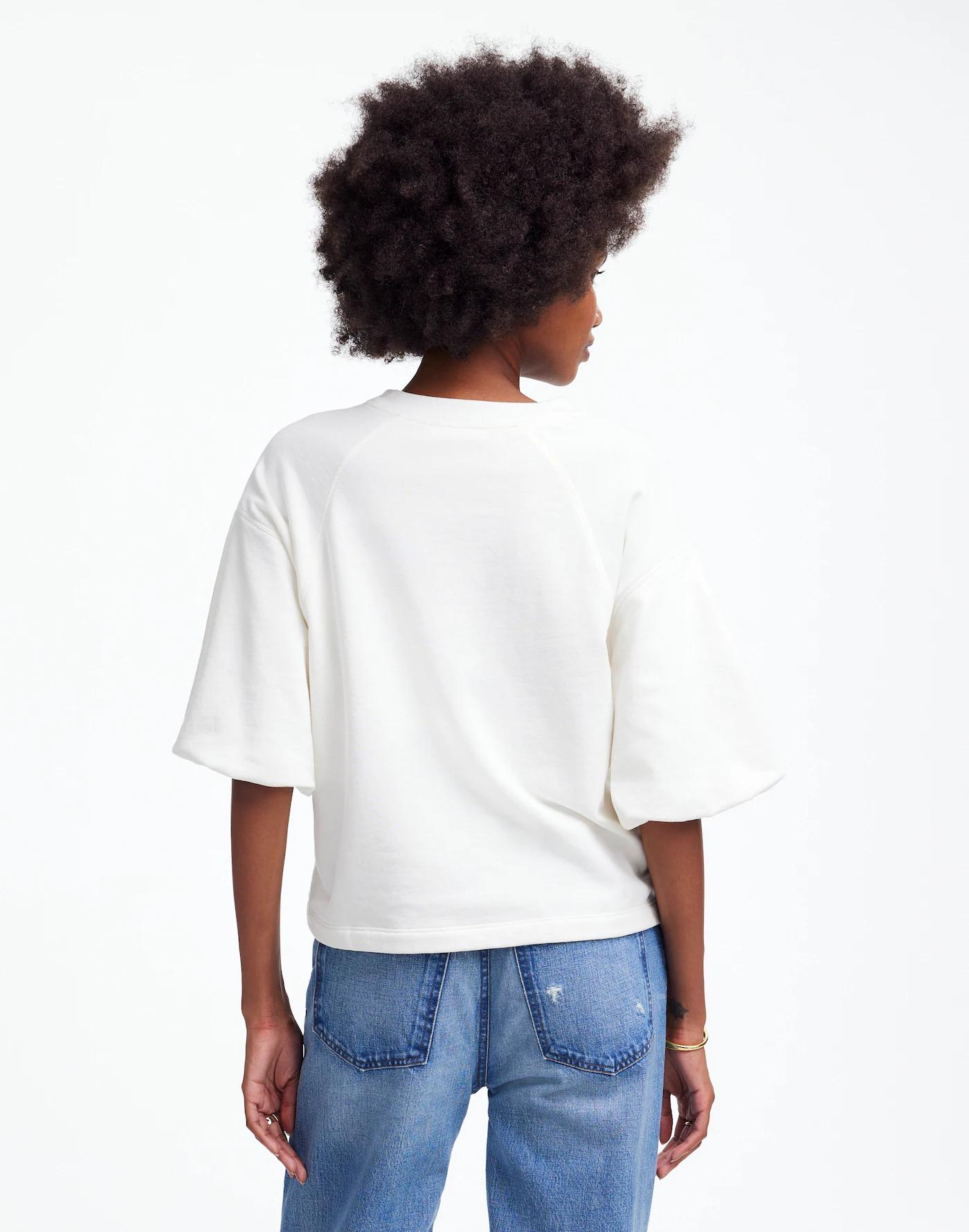 Puff-Sleeve Sweatshirt Tee Product Image