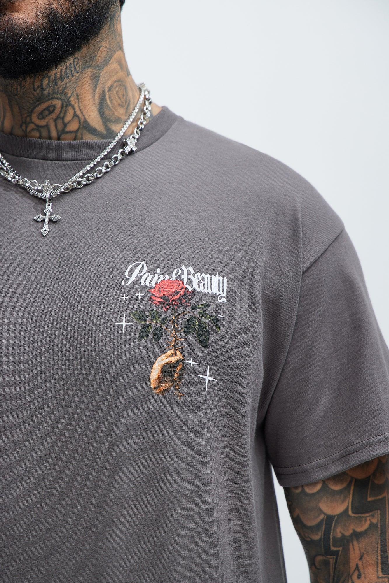 Pain & Beauty Short Sleeve Tee - Charcoal Product Image