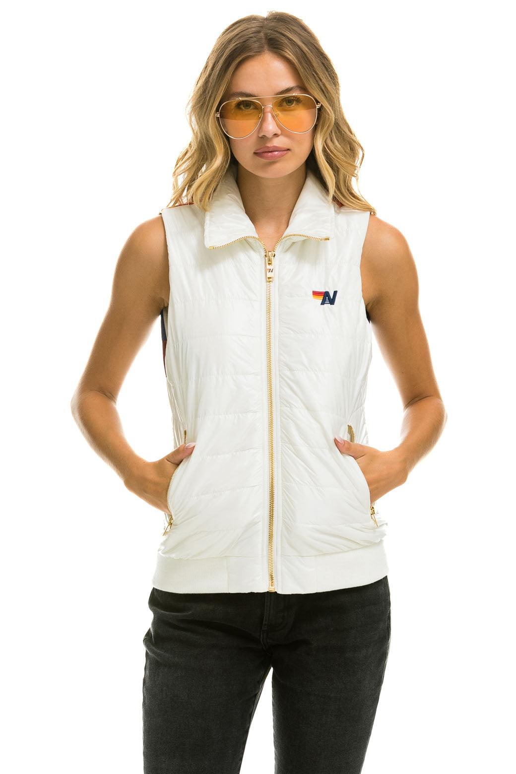 SUNBURST VEST - GLOSSY WHITE Female Product Image