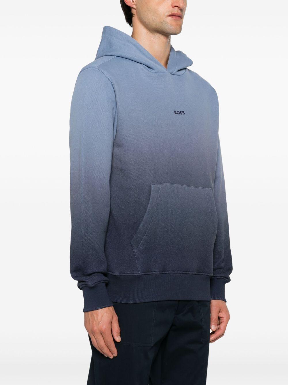 gradient dye cotton-terry hoodie Product Image