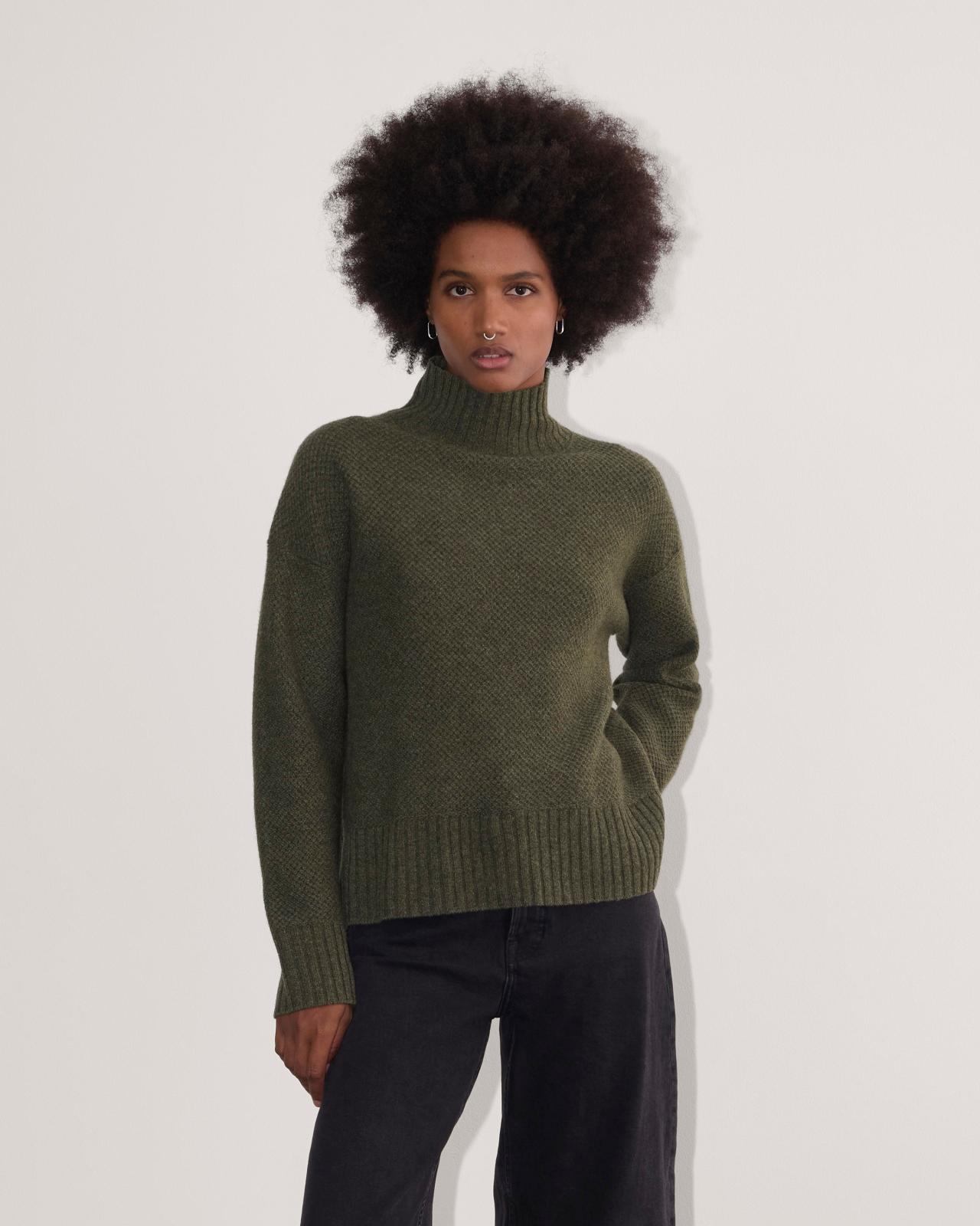 Womens Honeycomb Funnel Neck in Wool Cashmere Sweater by Everlane Product Image
