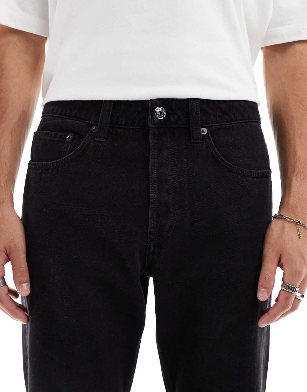 ONLY & SONS straight fit jeans in washed black Product Image