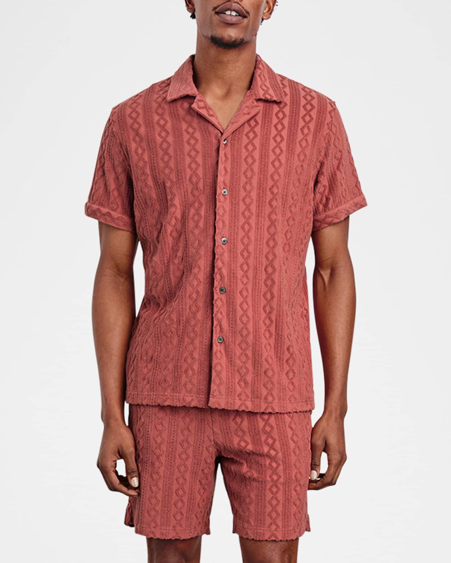 Men's Maverick Jacquard Toweling Camp Shirt Product Image