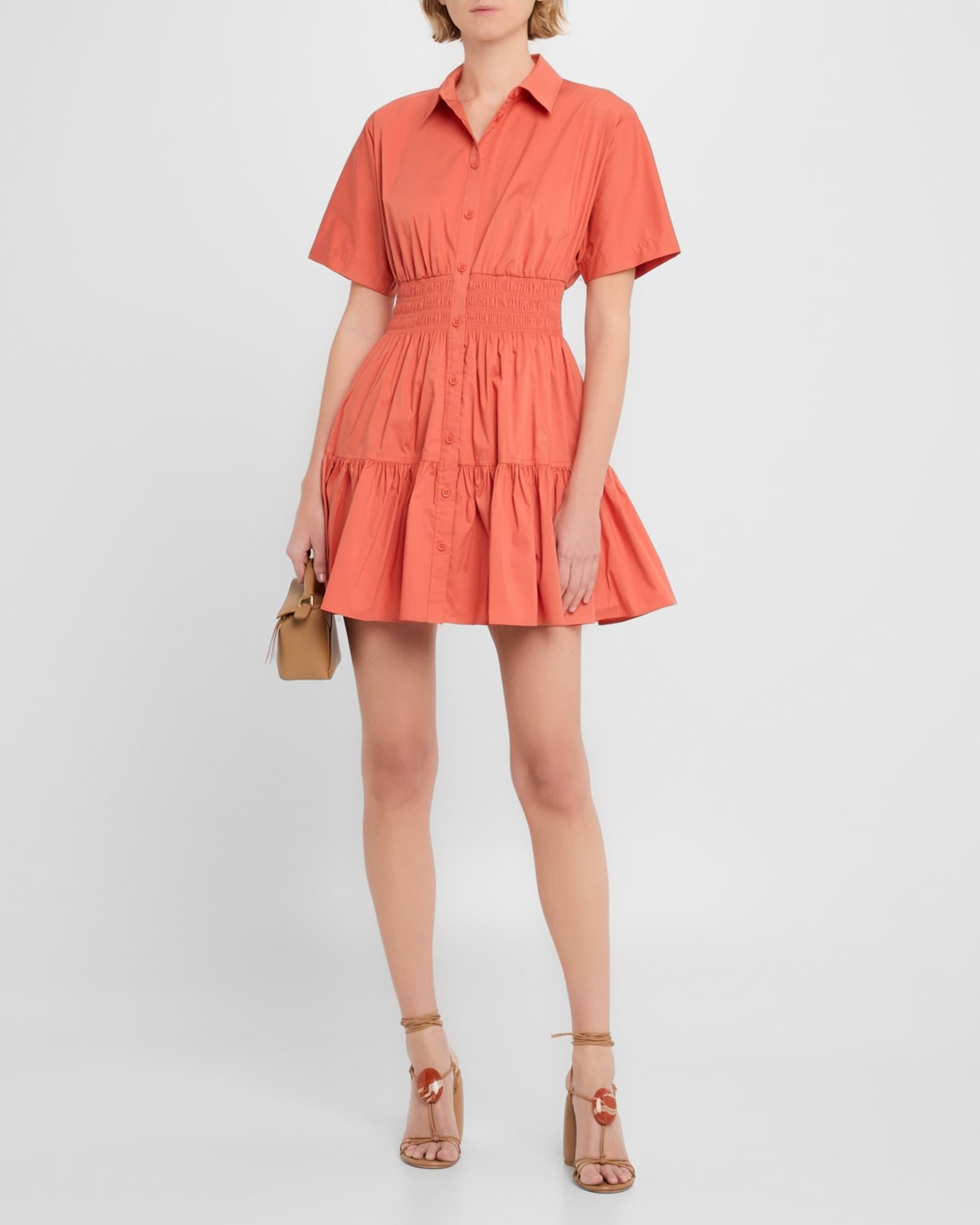 Greta Button-Front Shirtdress Product Image
