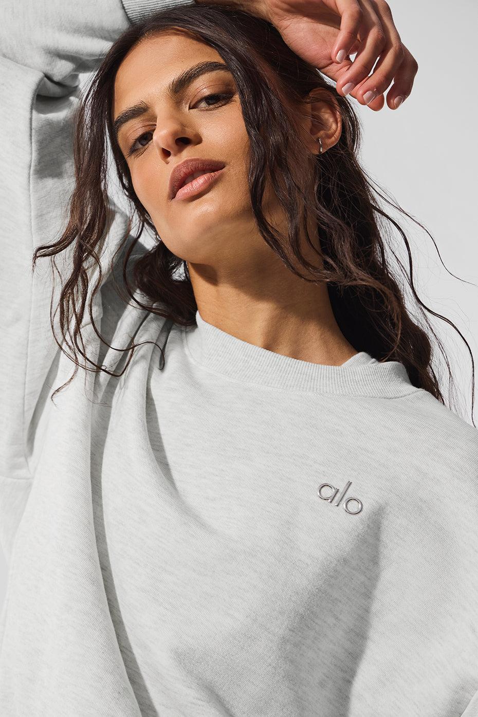Accolade Crew Neck Pullover - White Heather Product Image