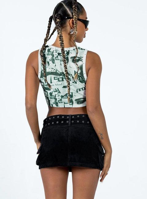 Iconic Cargo Mini Skirt Black Product Image