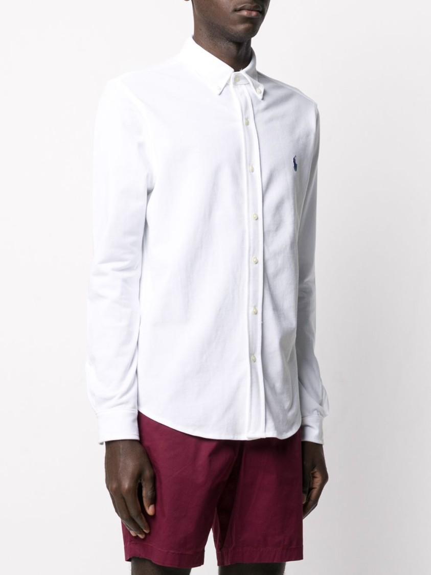 POLO RALPH LAUREN Long Sleeve Sport Shirt Clothing In White Product Image