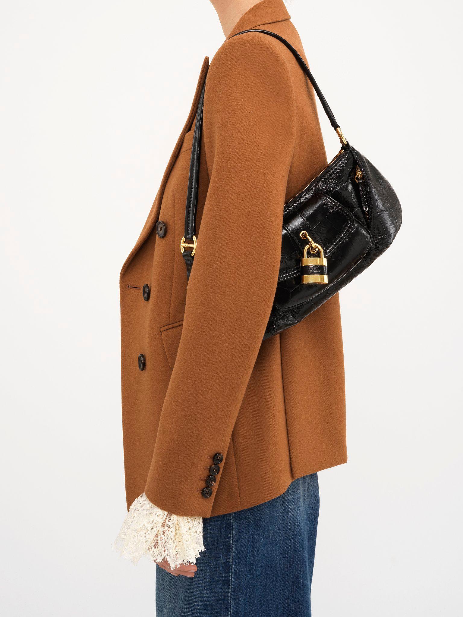 CHLOÉ The 99 Embellished Textured-leather Shoulder Bag In Black Product Image