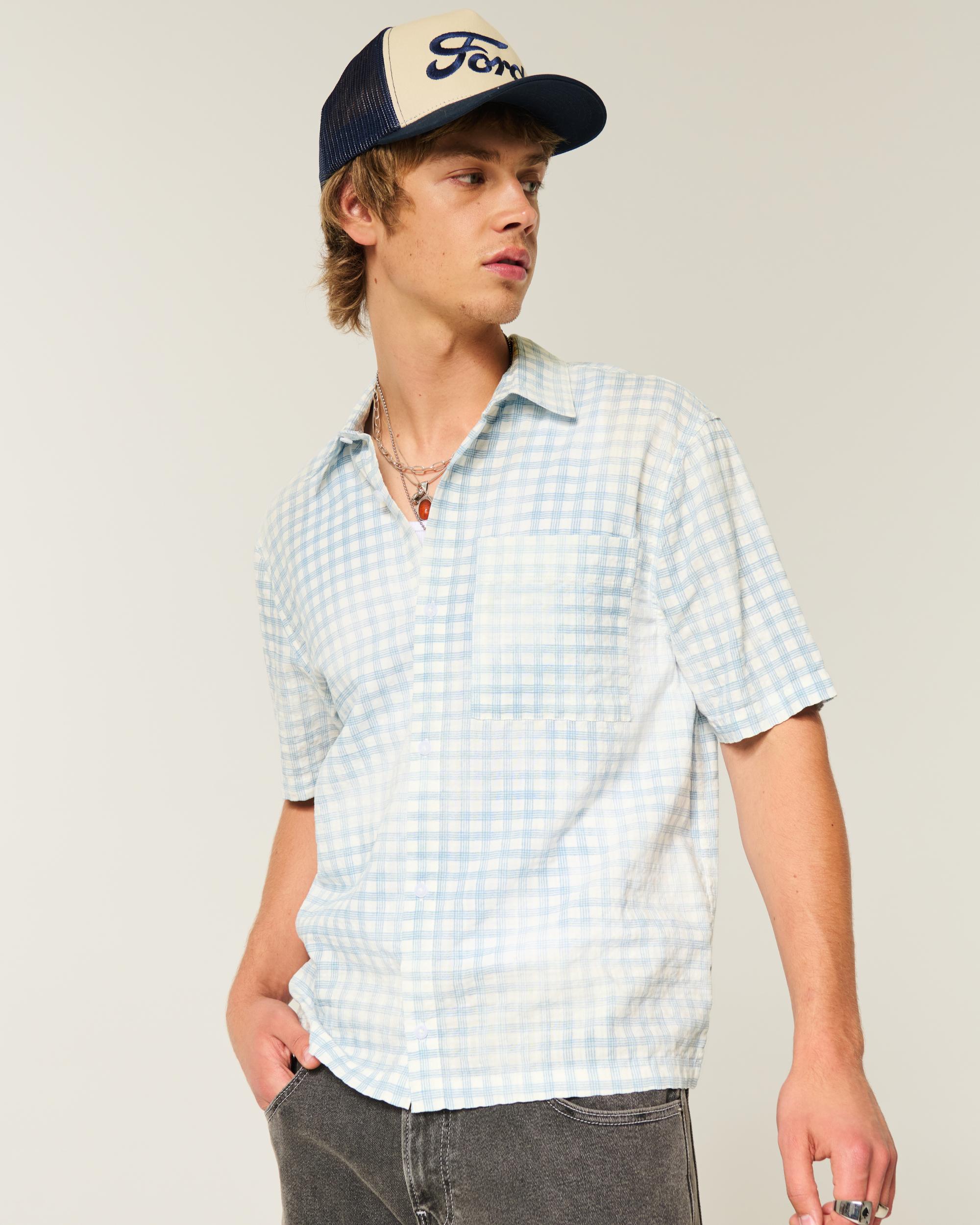 Boxy Short-Sleeve Pocket Shirt Product Image