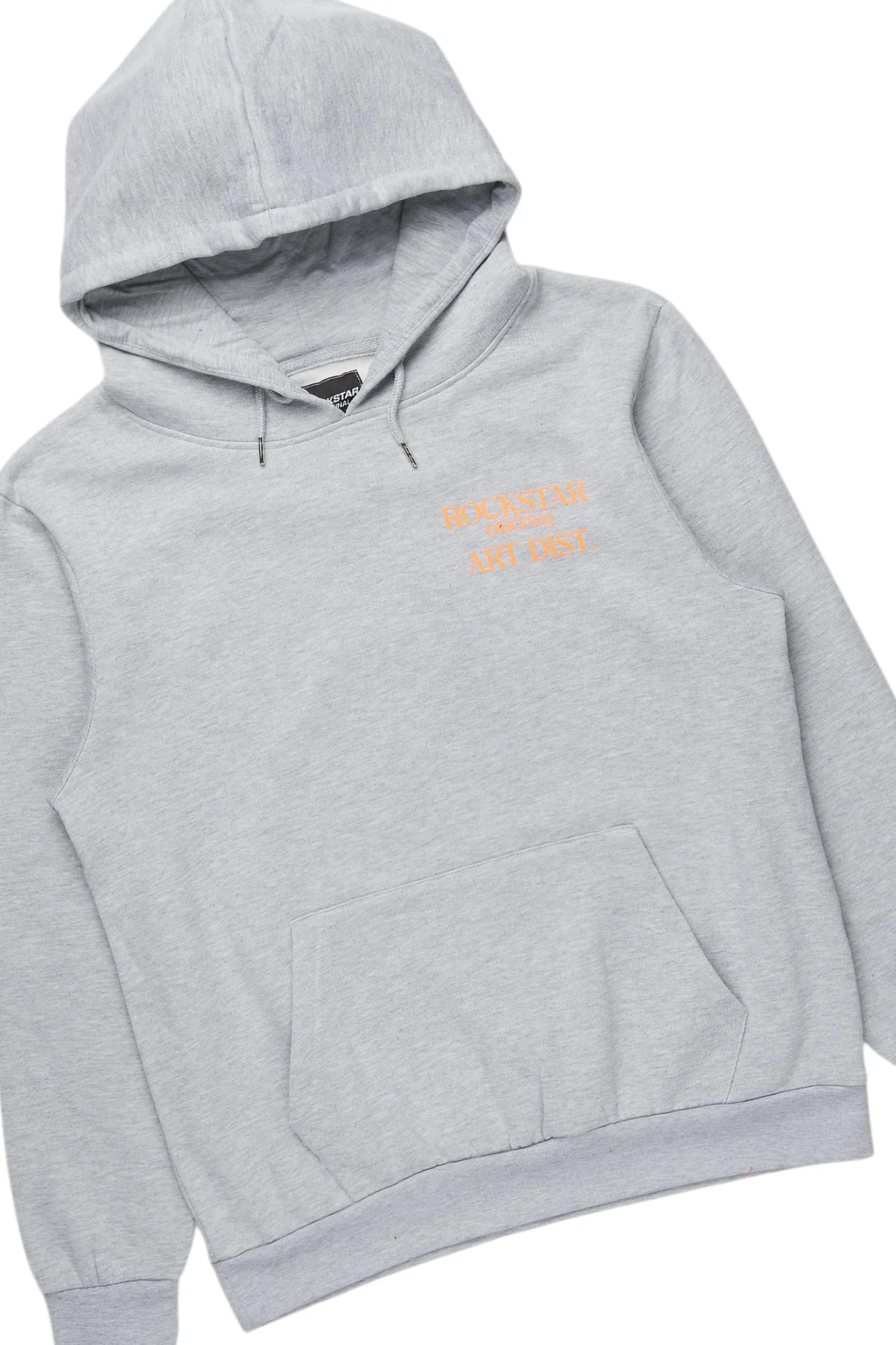 Briggs Grey/Orange Hoodie/Slim Fit Track Set Male Product Image