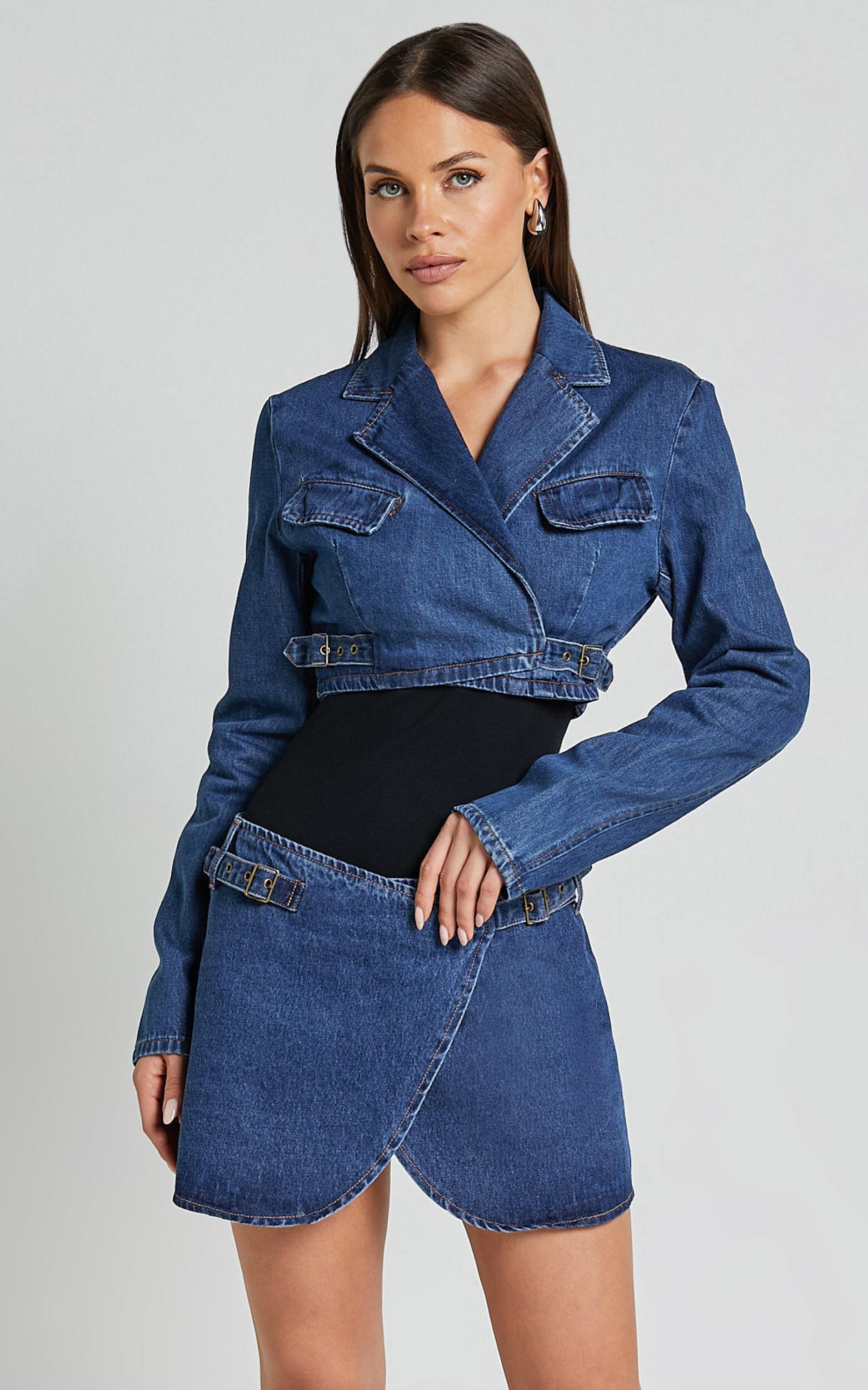 Lioness - Anja Crop in Dark Denim Product Image