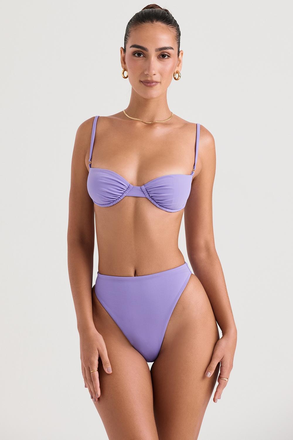 Mykonos  violet high waist bikini bottom Product Image