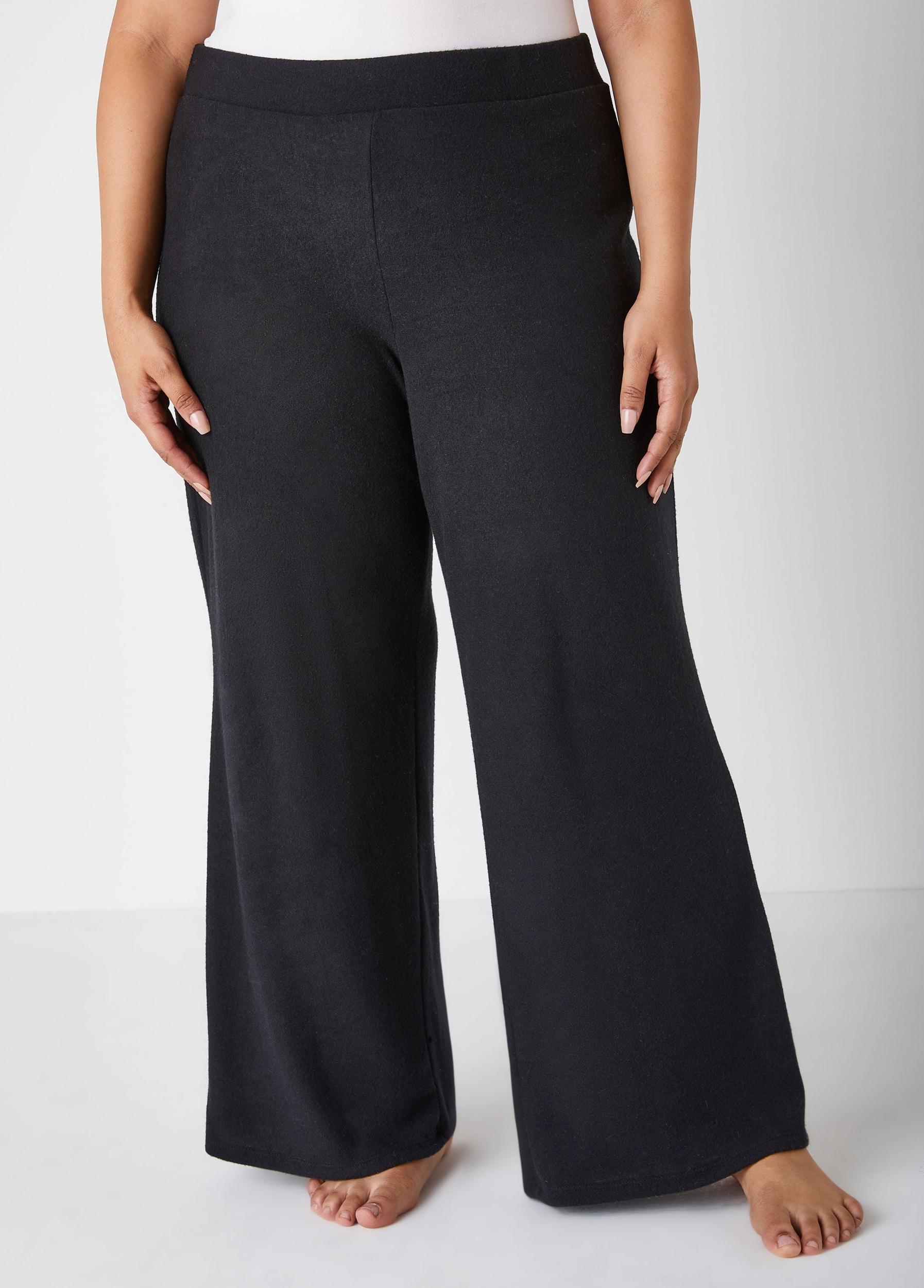 Plus Size Brushed Hacci Knit Lounge Pants Ashley Stewart Product Image