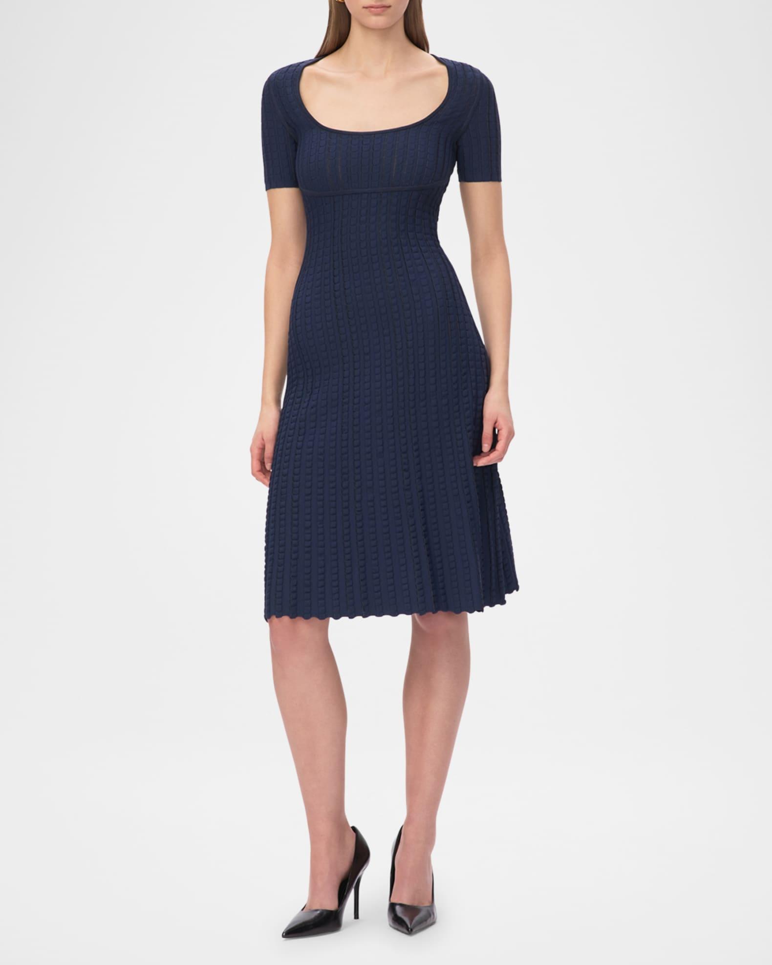The Calista Textured Scoop-Neck Dress Product Image