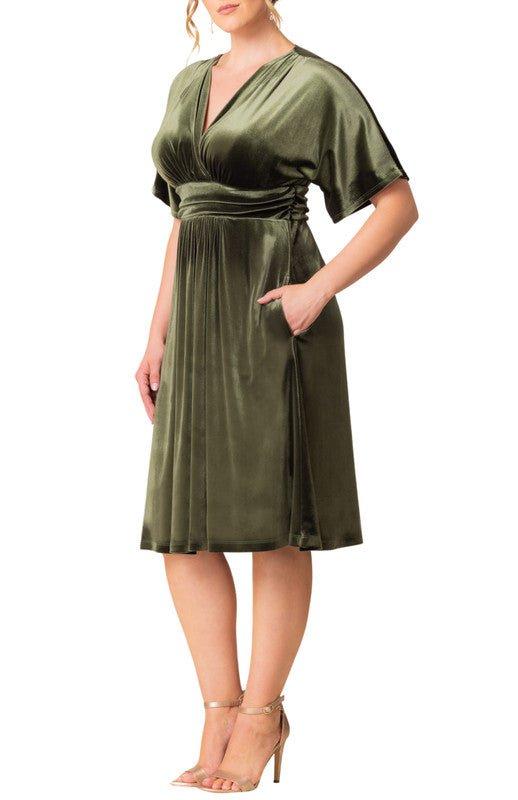 Angelic Velvet Midi Cocktail Dress - Plus Product Image