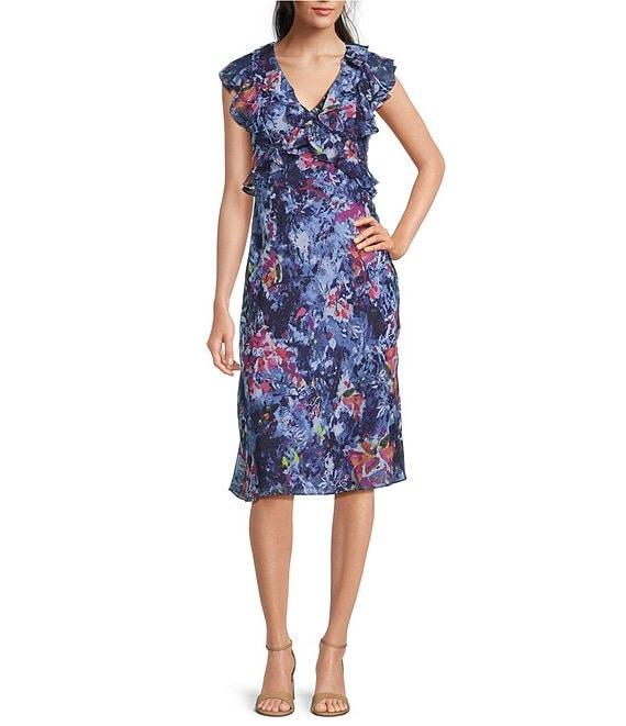 Lauren Ralph Lauren Taralee Floral A-Line Midi Dress Product Image