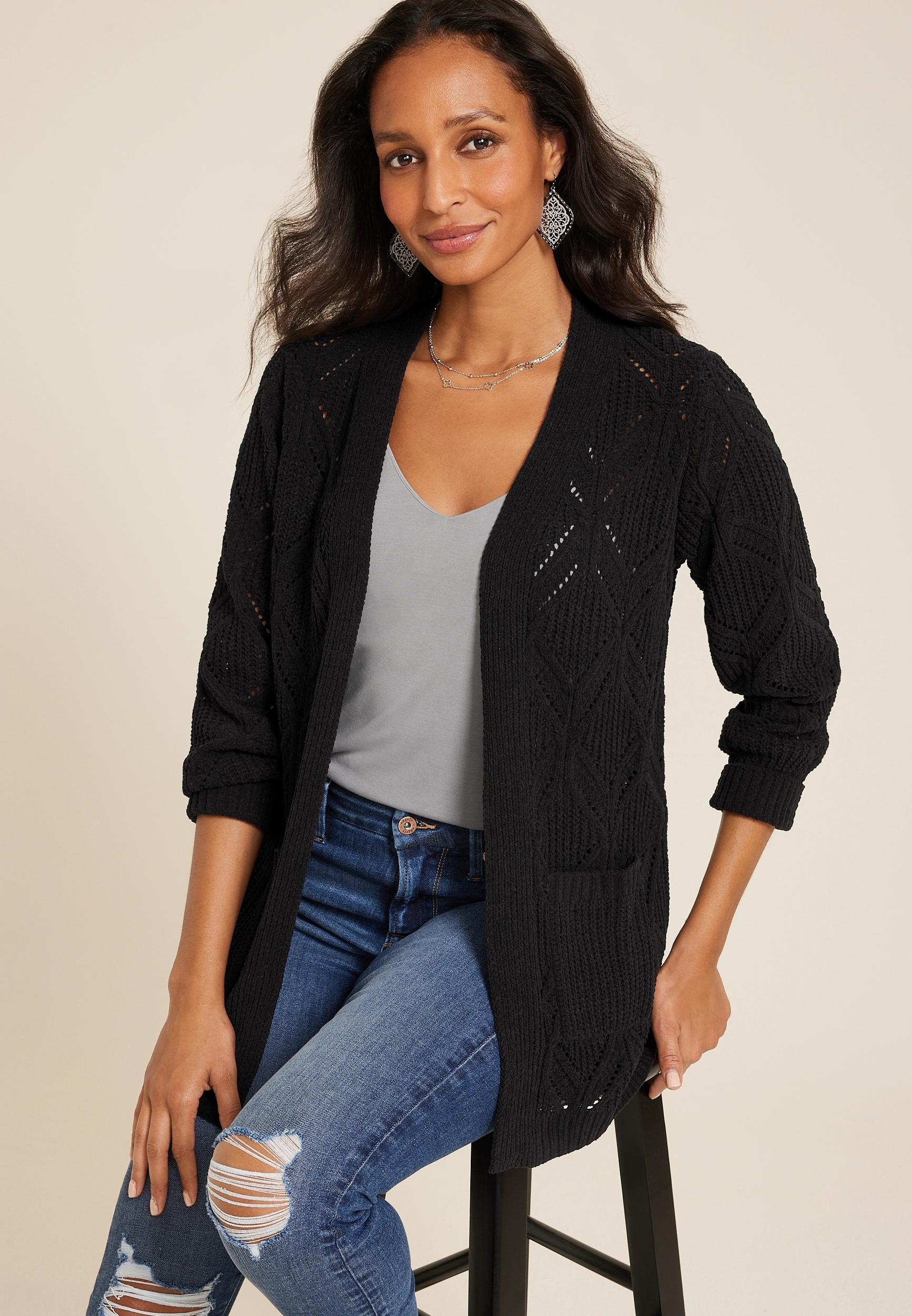 Diamond Stitch Pocket Cardigan Product Image