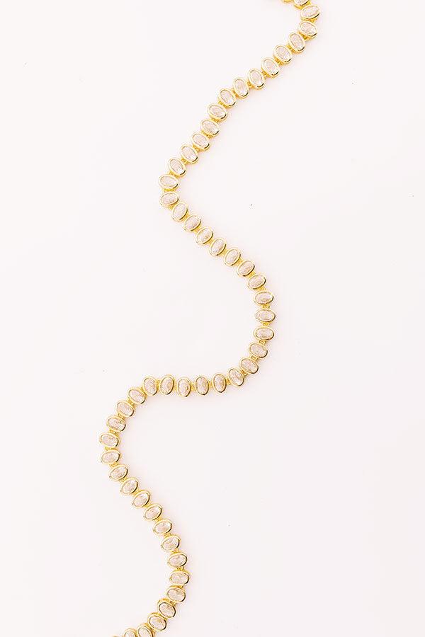 Oval Tennis Necklace Product Image