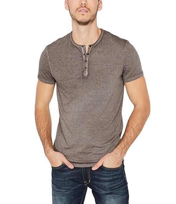 Buffalo David Bitton Kasum Short-Sleeve Burnout Henley Product Image