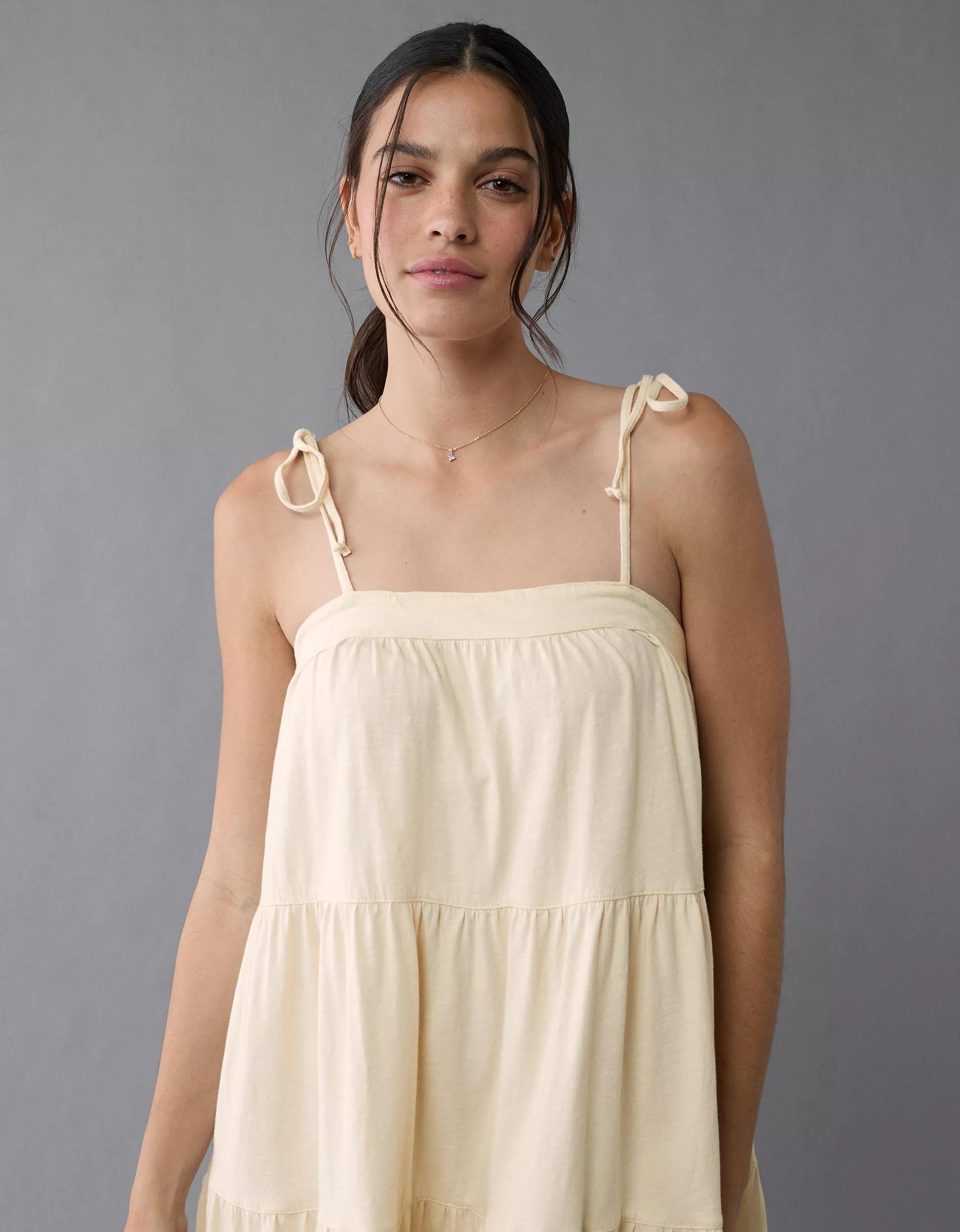 AE Sunchaser Knit Tie Shoulder Maxi Dress Product Image