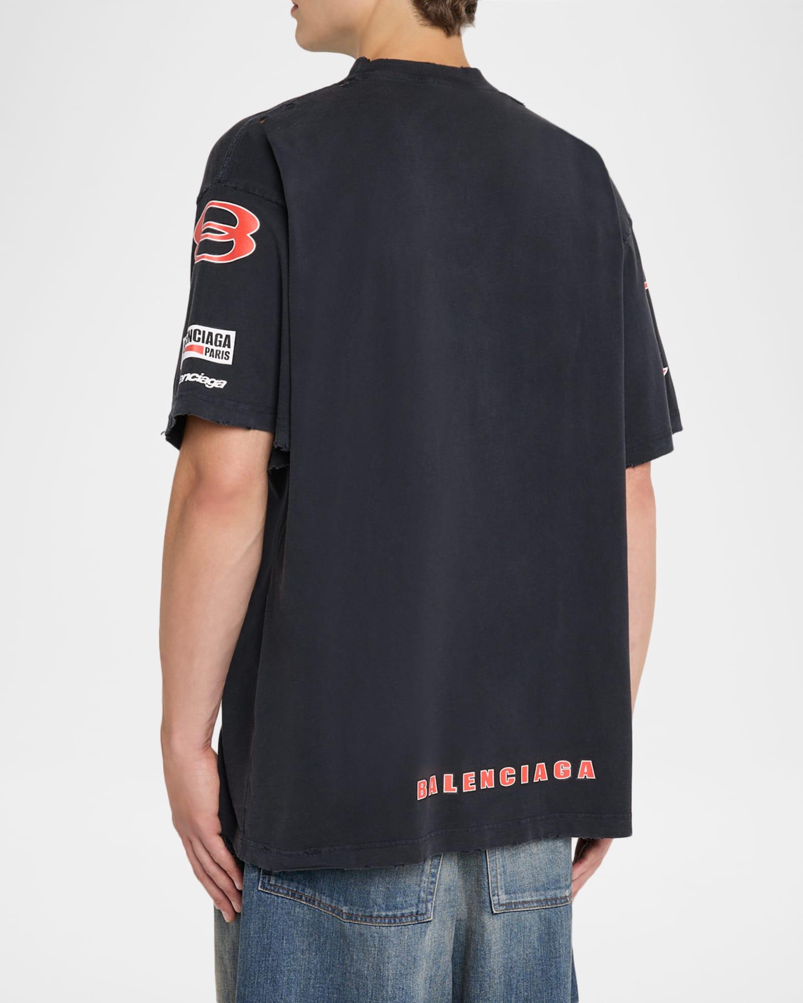 Men's Sponsor Logos Oversized Graphic T-Shirt Product Image