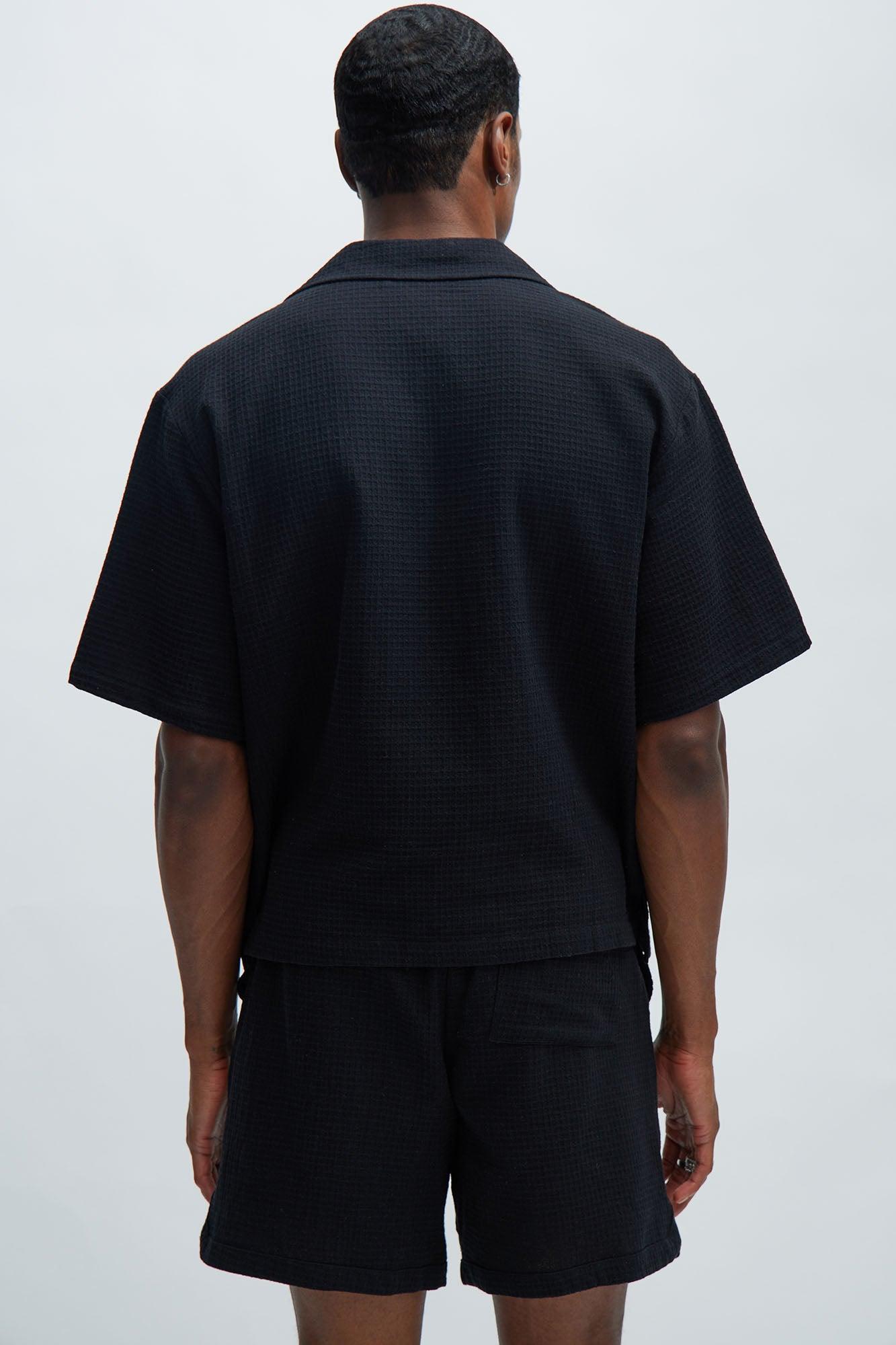 Belgian Textured Shirt - Black Product Image