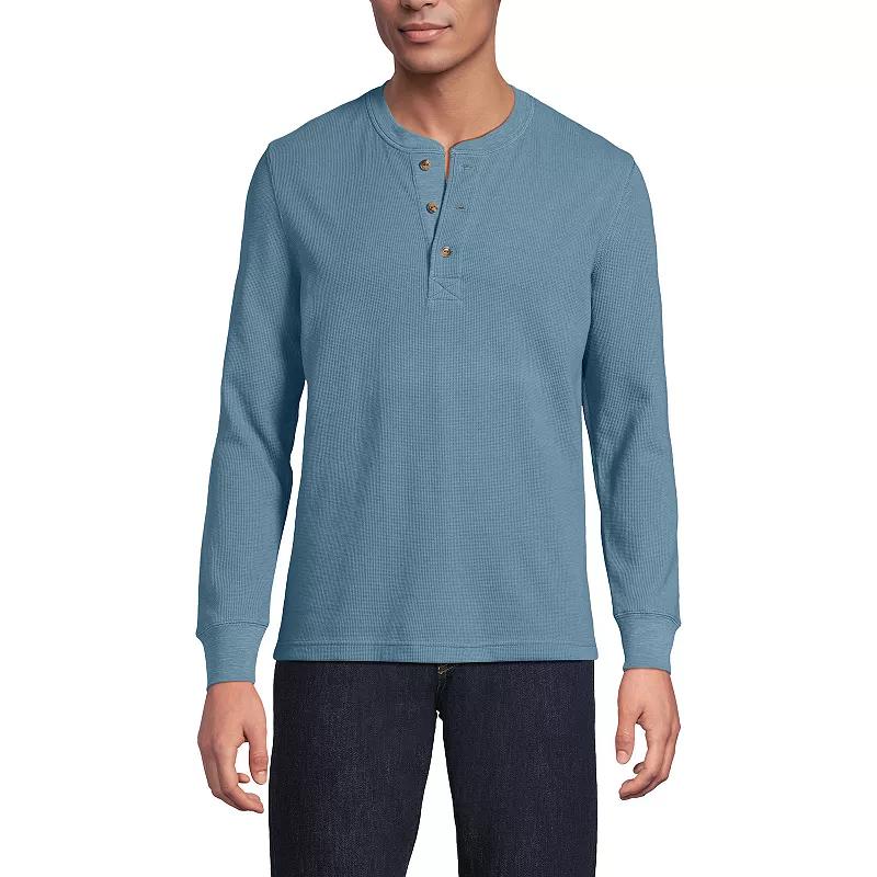 Men's Lands' End Comfort-First Regular-Fit Thermal Waffle Henley,  Product Image