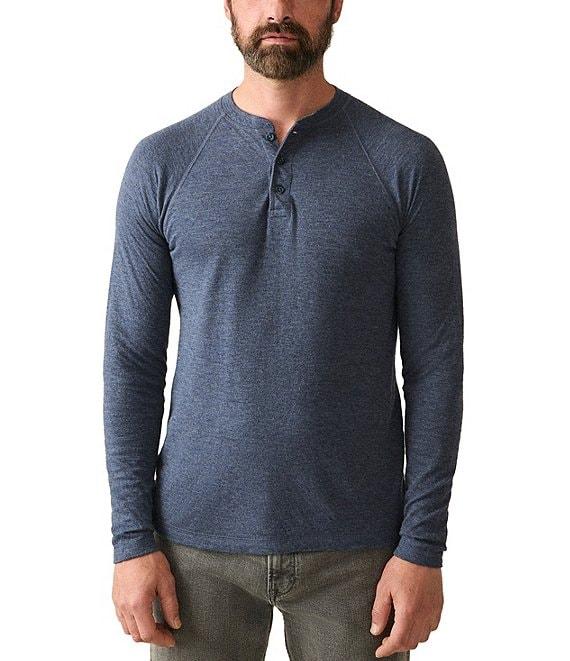 Faherty Cloud Long Sleeve Henley Shirt Product Image