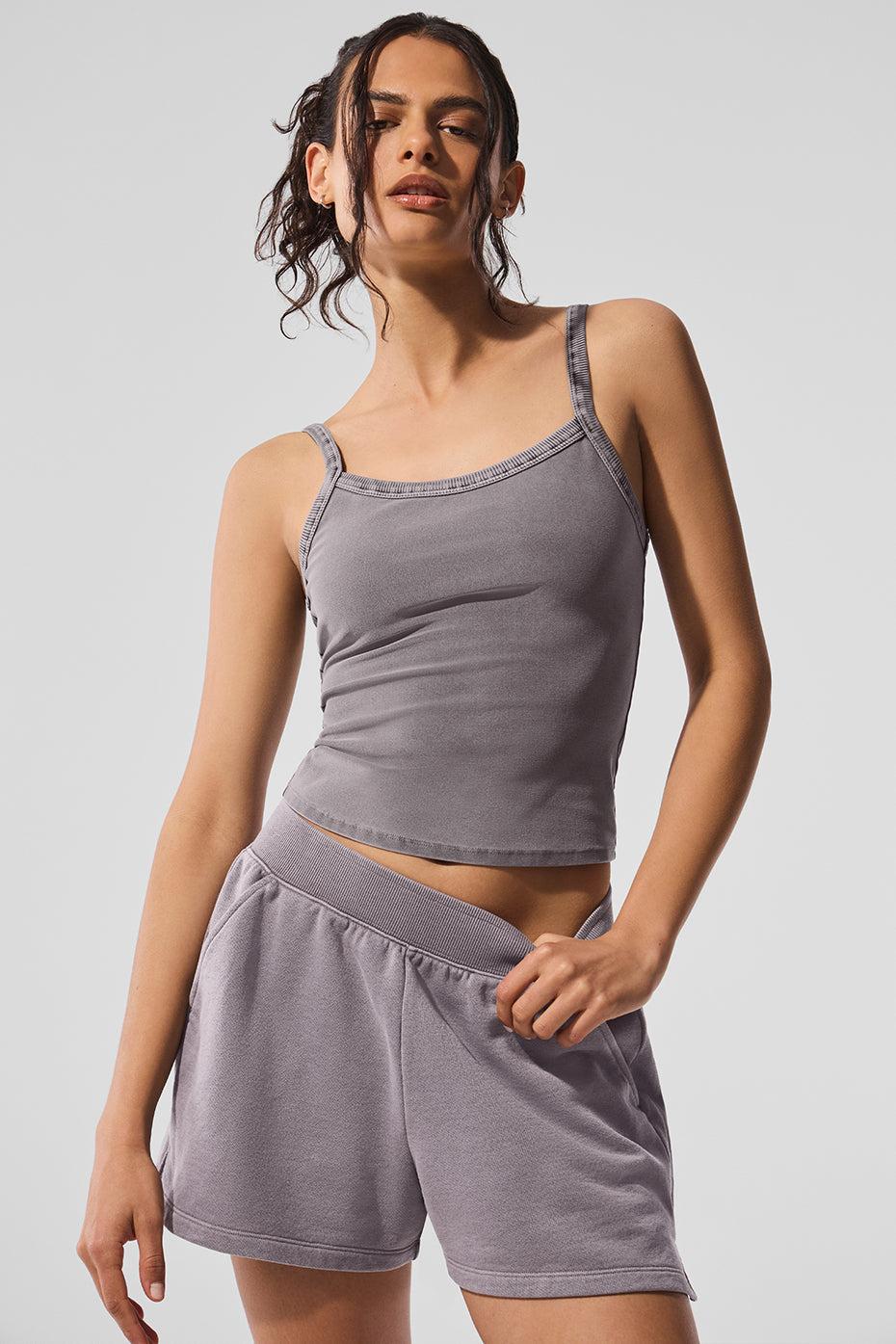 Washed Alosoft Sweet Talker Tank - Cool Grey Wash Female Product Image
