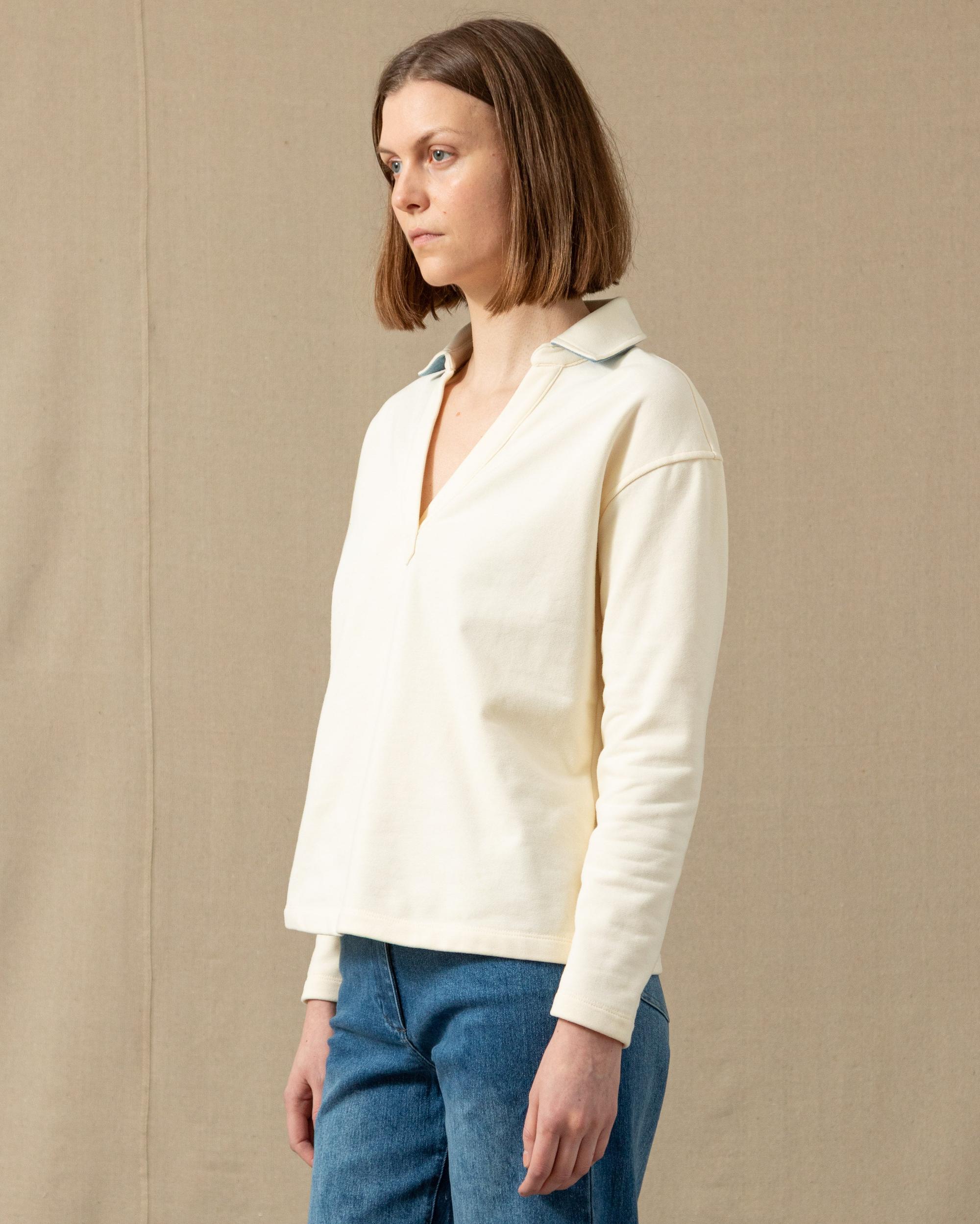 Inlet Pullover in Cream Loopback Terry Product Image