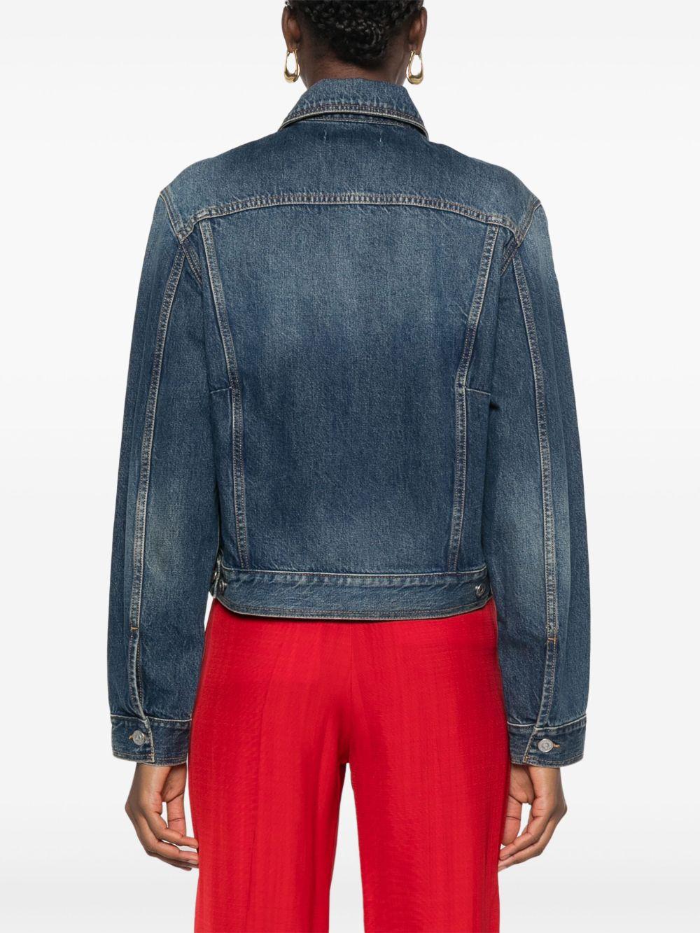 VICTORIA BECKHAM Padded Denim Jacket In Blue Product Image