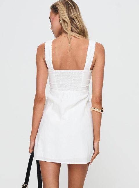 Weavery Mini Dress White Product Image