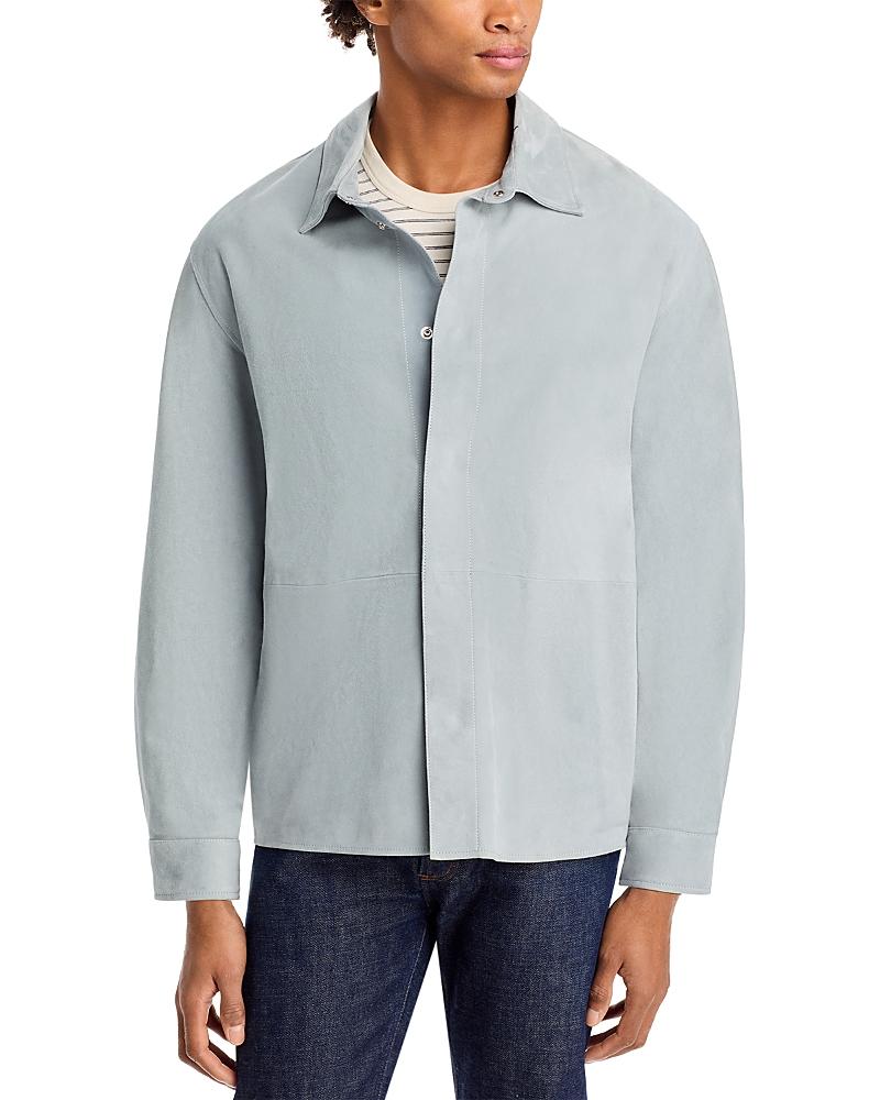 Mens Solid Suede Overshirt Product Image