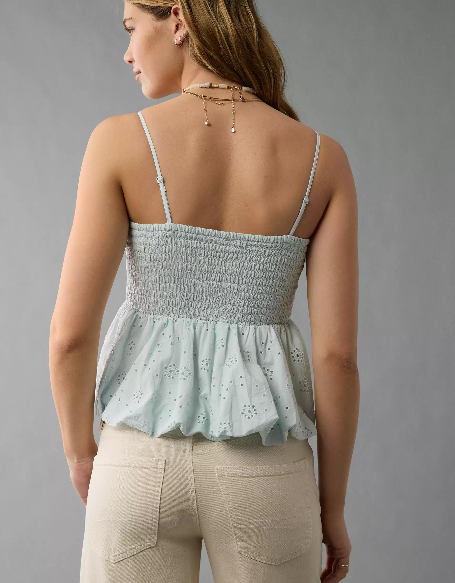 AE Eyelet Bubble Tube Top Product Image