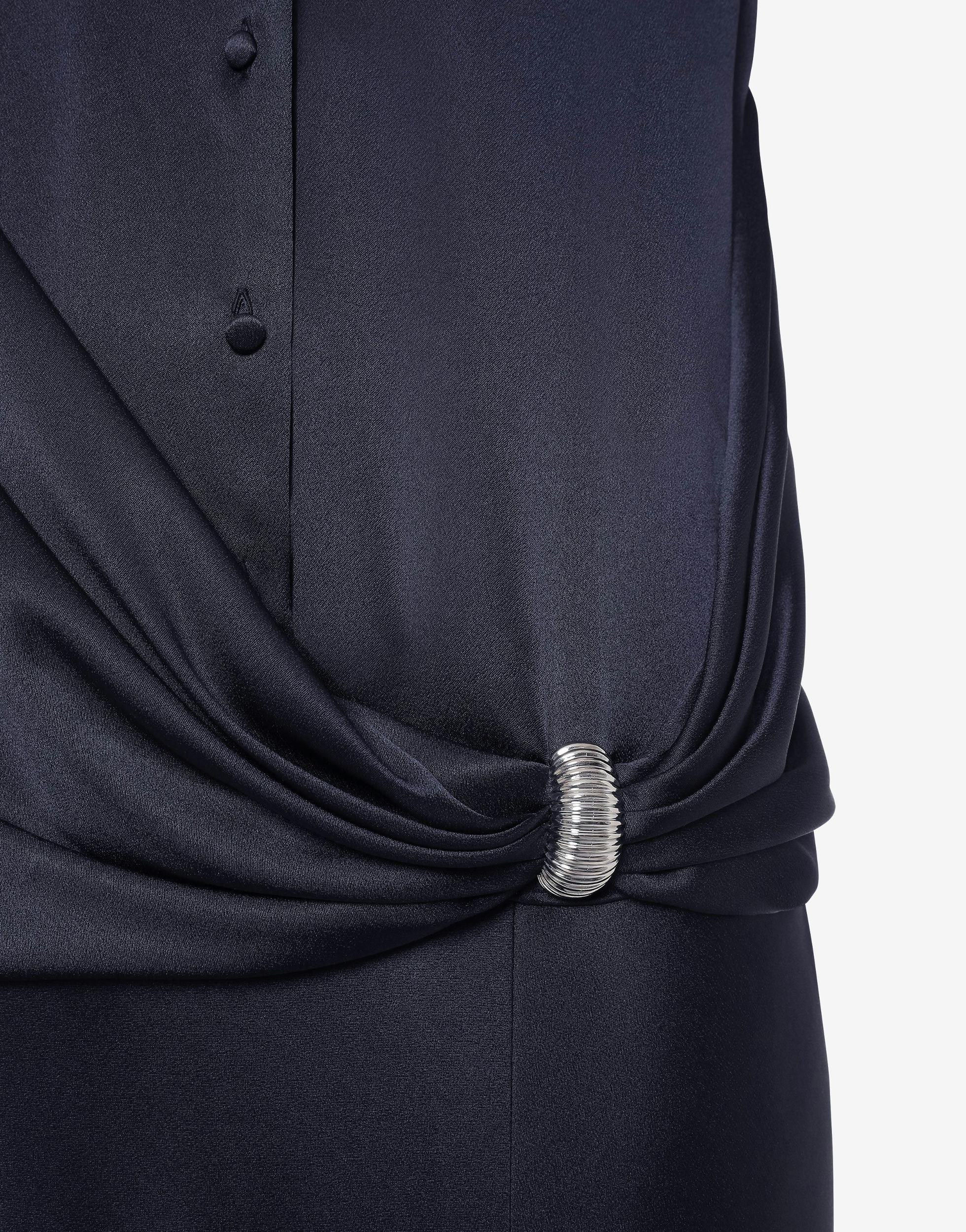 Satin shirt with jewel Product Image