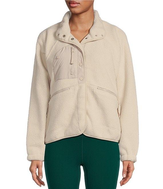 Free People FP Movement Hit the Slopes Stand Collar Long Sleeve Snap Front Jacket Product Image
