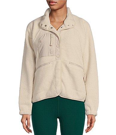 Free People FP Movement Hit the Slopes Stand Collar Long Sleeve Snap Front Jacket Product Image