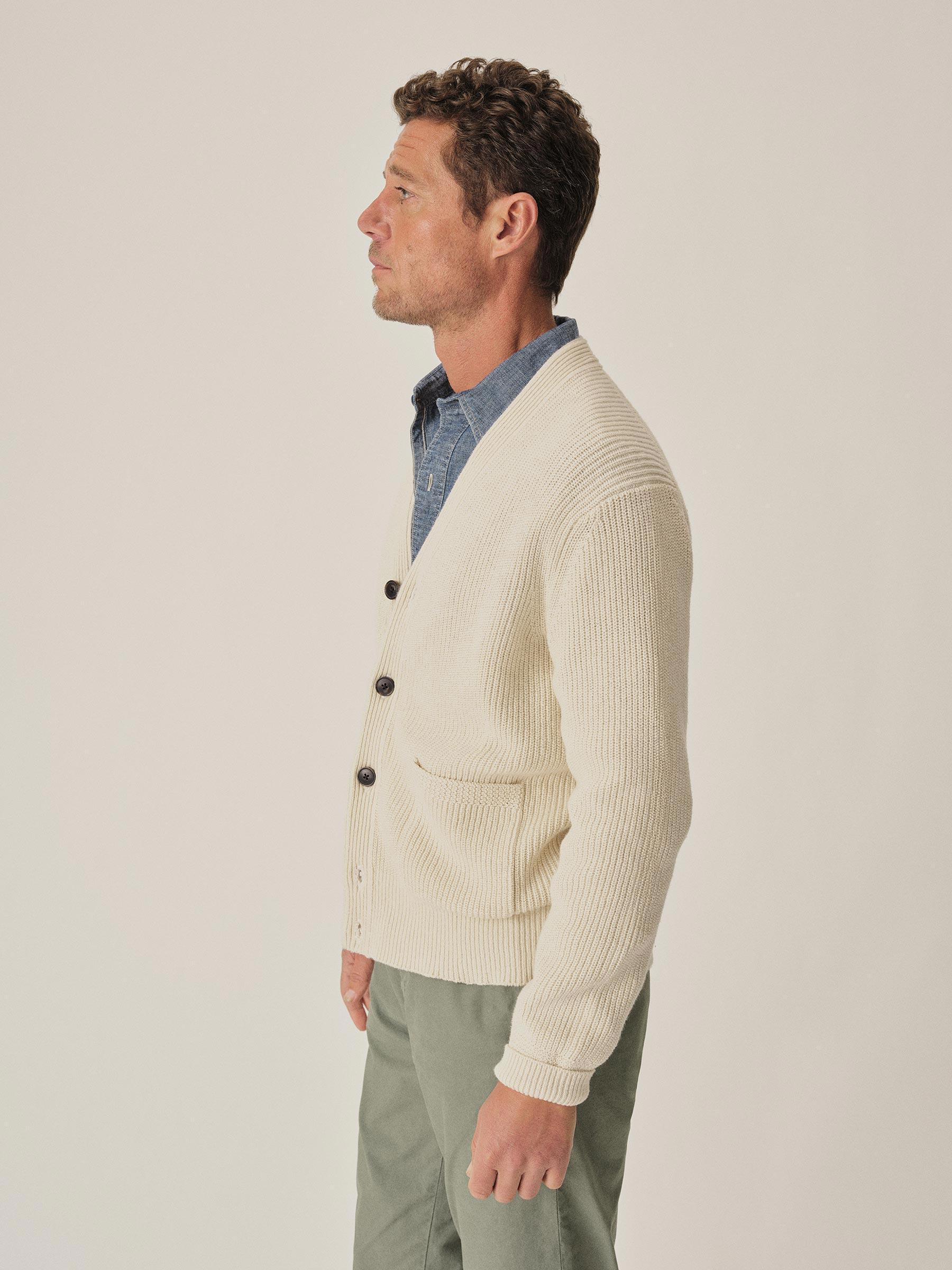 Sand Dollar Seafarer Cotton Rib Cardigan Product Image